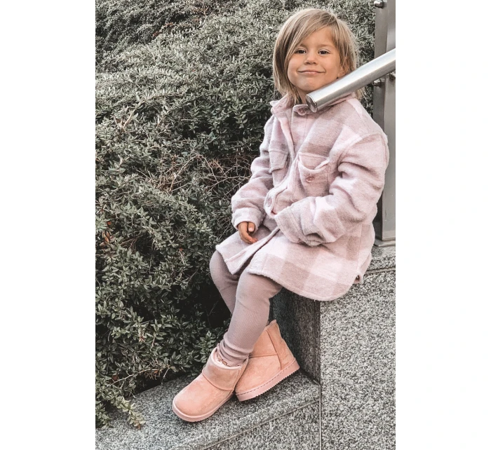 Dětské Teplé Sněhule Semišové Růžové model 21520878 - Boto