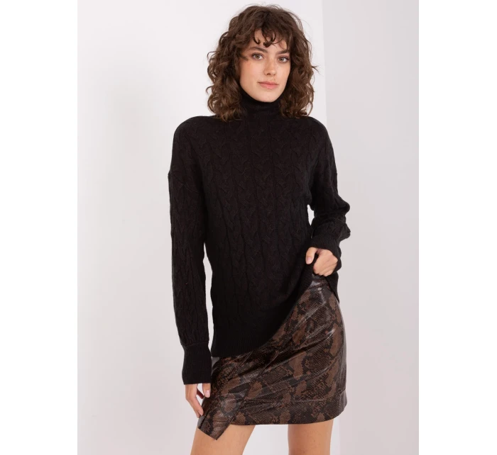 Sweter AT SW model 19011928 czarny - FPrice Sweter AT SW model 19011928 czarny - FPrice