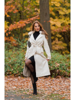 Sexy faux leather winter coat in Trenchcoat Look