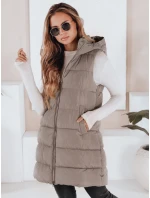Dámská prošívaná vesta béžová Dstreet model 21966319 - FashionStreet