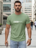 Pánske zelené tričko s klasickou potlačou FashionStreet NX5122R