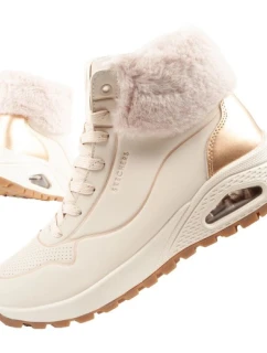 Uno model 21394781 dámská sportovní obuv zateplené boty zimní béžové dámské - Skechers