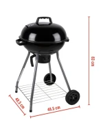 GUĽOVÝ ZÁHRADNÝ GRIL REX STEEL 46CM S POPOLNÍKOM