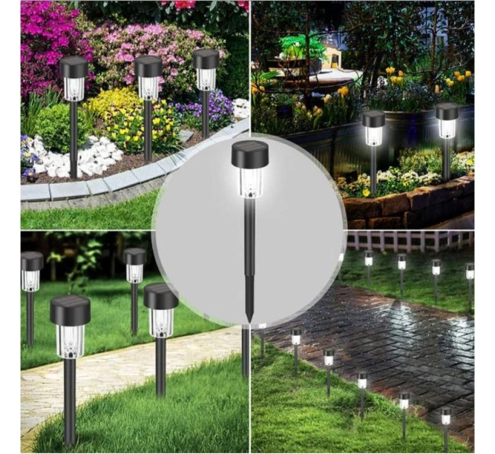 PLASTOVÁ SOLÁRNA LAMPA 4,5x31 cm LED - KIT.4 ks