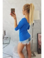 Nevädza blúzka s okrúhlym výstrihom