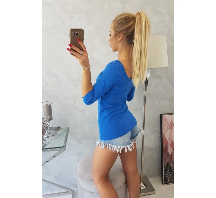 Nevädza blúzka s okrúhlym výstrihom