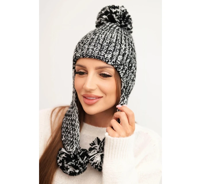 Dámská čepice ušanka Emma K343 černá