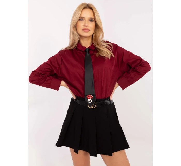 Košeľa DHJ KS 9213 1.77P bordová Košeľa DHJ KS 9213 1.77P bordová