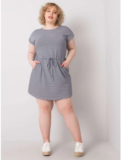 Šaty RV SK 6632.25 biele a tmavo modré