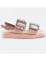 Béžové dámské sandály se zirkony model 17352412 - Mix Feel