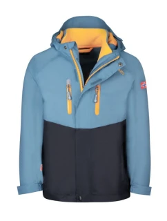 Detská nepremokavá bunda 3 v 1 Trollkids Kids Bryggen 3v1 Jacket winter blue (418-196)