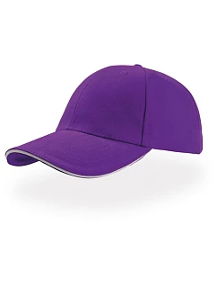 Atlantis Headwear Liberty Sandwich 6-panelová čiapka „Liberty Sandwich“ 33.0005 fialová/biela