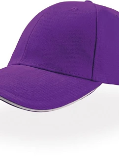 Atlantis Headwear Liberty Sandwich 6-panelová čiapka „Liberty Sandwich“ 33.0005 fialová/biela
