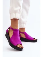 Zazoo 2914 Sandały Damskie Zamszowe Fuksja
