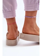 Dámske semišové šľapky Big Star Beige