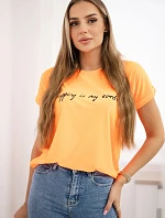 Blúzka Nakupovanie je moja kardio oranžová neónová