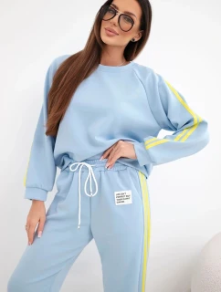 Dámska tepláková súprava Masełko s legínami a voľnou mikinou modrá