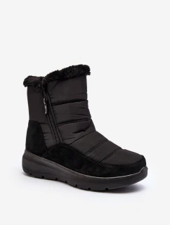 Dámské zimní boty s kožešinou černé model 21644820 - Boto