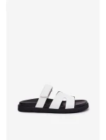 Klapki Damskie Z Rzepem Vinceza 17401 Białe