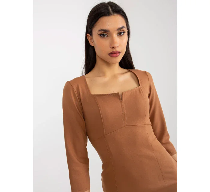 Dámské šaty LK SK  velbloudí  model 18044067 - FPrice