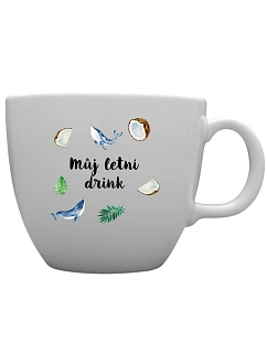 Personalizovaný keramický hrnček MEGA XXL s objemom 1 000 ml s letným motívom