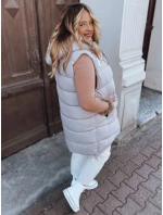 Dámská prošívaná vesta plus size fialová Dstreet model 21964998 - FashionStreet
