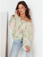 Dámská pruhovaná halenka zelená Dstreet model 21972930 - FashionStreet