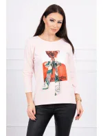 3D halenka pudrově růžová model 18743914 - K-Fashion