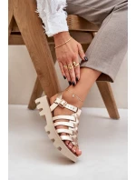 Kožené dámské sandály Zazoo model 21682184 zlaté - Boto