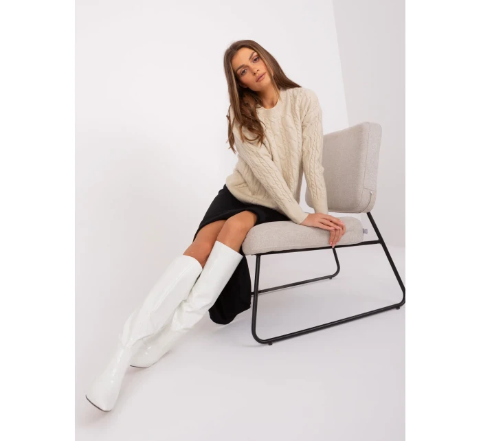 Sweter AT SW  beżowy model 18884714 - FPrice