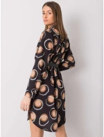 Šaty DHJ SK 12765.11 čierna a béžová