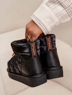 Dámske snežnice D.Franklin na platforme - čierne