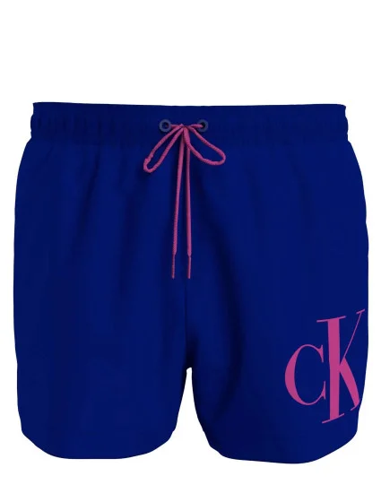 Pánske plavky KM0KM00967 C7N teal - Calvin Klein