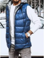 Pánska tmavomodrá vesta FashionStreet TX4138 Pánska tmavomodrá vesta FashionStreet TX4138