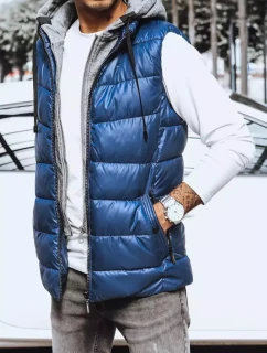 Pánska tmavomodrá vesta FashionStreet TX4138