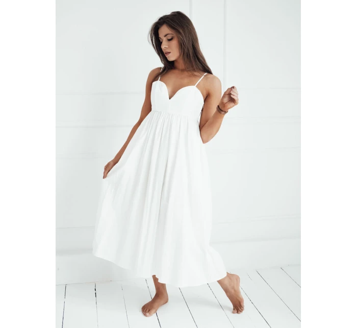 ELIENE midi šaty biele FashionStreet EY2444 ELIENE midi šaty biele FashionStreet EY2444