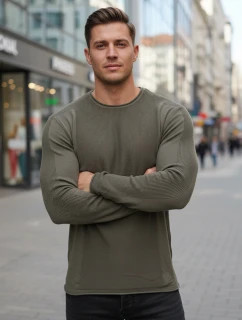 Pánsky khaki sveter WX2310z