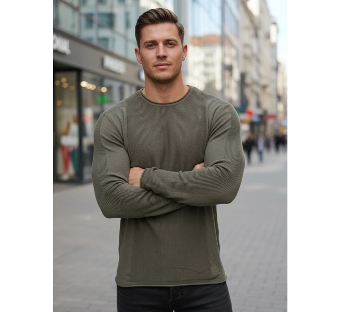 Pánsky khaki sveter WX2310z Pánsky khaki sveter WX2310z