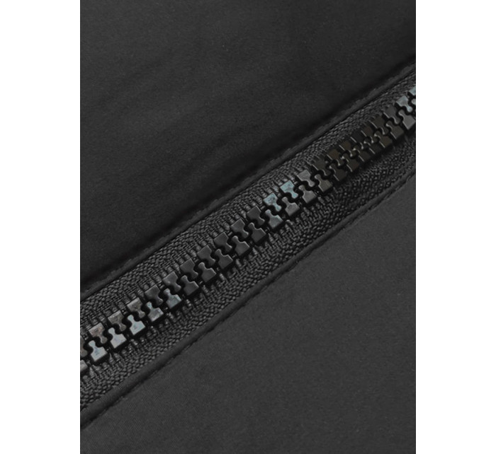 Čierna bunda typu "puffer" pre prechodné obdobie (5M3115-392)