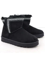 Dámske semišové snehové topánky čierne Potocki 06303
