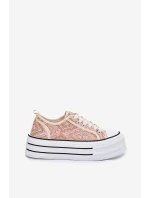 Nízké Dámské Tenisky Na Platformě Růžové model 21701273 - Boto
