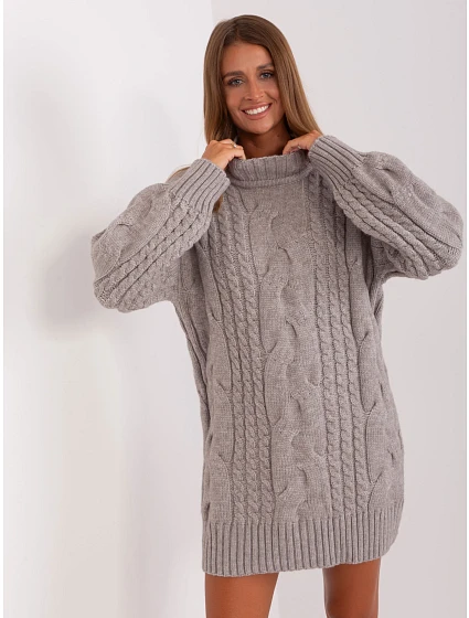 Sweter AT SW szary model 18895580 - FPrice Sweter AT SW szary model 18895580 - FPrice