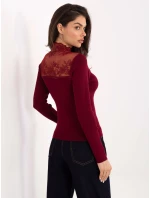 Sweter PM SW model 21771736 bordowy - FPrice Sweter PM SW model 21771736 bordowy - FPrice