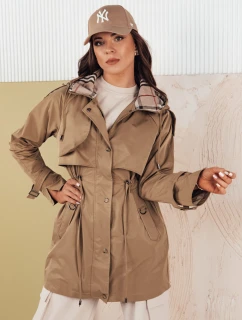 Dámska prechodná bunda parka MOZA tmavo béžová FashionStreet TY4284