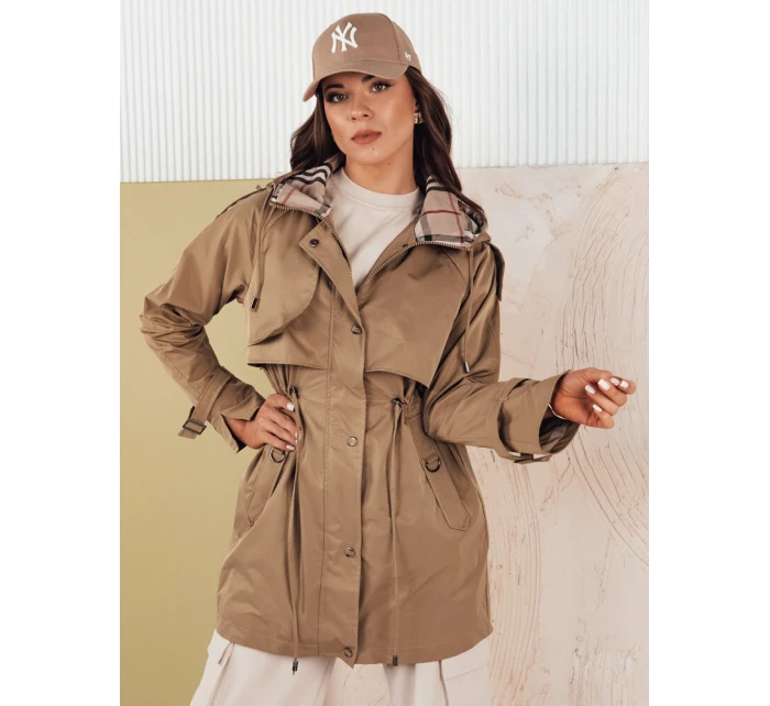 Dámská přechodná bunda parka tmavě béžová Dstreet model 21975166 - FashionStreet