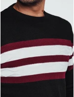 Pánsky čierny sveter FashionStreet WX2247 Pánsky čierny sveter FashionStreet WX2247