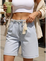 Dámske ležérne modré džínsové šortky FashionStreet SY0498