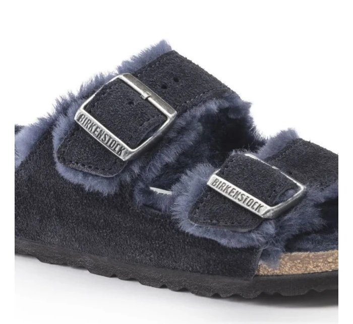 Birkenstock Arizona VL Shearling Midnight Insulated Žabky Suede Leather Wide Regular (1020592)