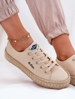 Trampki Damskie Z Plecionką Lee Cooper LCW-25-44-3215 Beżowe