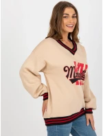 Bluza EM BL model 18510343 beżowy - FPrice Bluza EM BL model 18510343 beżowy - FPrice